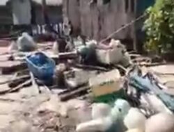 Diperbatasan Kotim Seruyan, Rumah Warga Rata Dengan Tanah Diterjang Ombak.