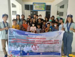 Peringati Hari Anak Nasional, Komisariat FISIP UPR GMKI Palangka Raya Gelar Bakti Sosial dan Kunjungan Kasih.