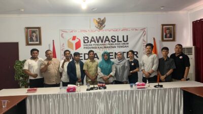 Netfid Kalteng Daftarkan Diri Sebagai Mitra Pemantau Pemilu ke Bawaslu Kalteng