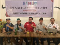 Cipayung Plus Sumatera Utara Melakukan Konferensi Pers Menuntut Erick Tohir Dicopot Dari Menteri BUMN.
