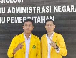 Pasangan Agus Priantoni Jaya dan Frederico Kristian Nahkodai BEM FISIP UPR