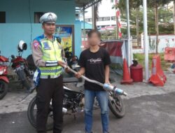 Polisi Tindak Pengendara Nakal Yang Nekat Pakai Knalpot Brong