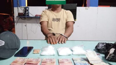 Razia Ops Telabang Pergoki Seorang Pria Bawa 297 Gram Sabu