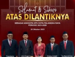 Sah Dilantik, Ini Wajah Baru Anggota KPU Palangka Raya Peroide 2023-2028