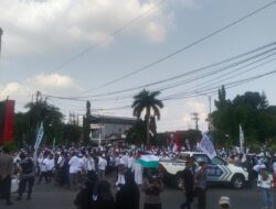 70 Personel Gabungan Kawal Aksi Damai Warga Kotim Untuk Palestina