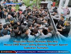 Negosiasi Buntu Bertemu Ben-Ary, Massa SMD Panas Saling Dorong Dengan Aparat Sodorkan Tuntutan