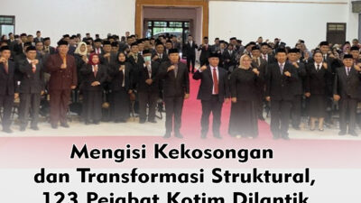 Mengisi Kekosongan dan Transformasi Struktural, 123 Pejabat Kotim  Dilantik