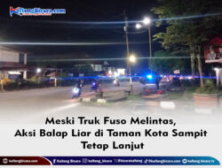 Meski Truk Fuso Melintas, Aksi Balap Liar di Taman Kota Sampit Tetap Lanjut