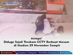 Astaga! Diduga Sejoli Terekam CCTV Berbuat Mesum di Stadion 29 November Sampit
