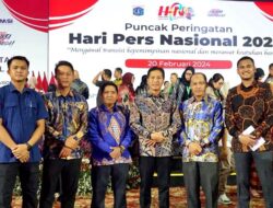Pj Bupati, Kadis Kominfosandi dan Ketua PWI Barito Utara Hadiri Acara Puncak HPN 2024