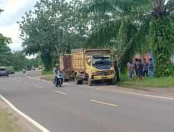 Kecelakaan Libatkan Dua Truk di Jalan Sudirman, Korban Selamat
