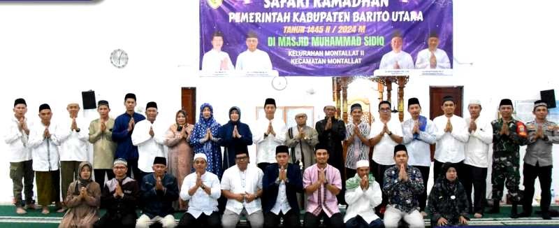 SAFARI RAMADHAN DI MONTALLAT-Pj Bupati Barito Utara Drs Muhlis saat melakukan safari ramadhan di Masjid Muhammad Sidiq Kelurahan Montallat II, Kecamatan Montallah, Senin (1/4/2024).