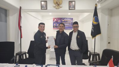 Kunjungi Markas NasDem Sumut, Abetnego Tarigan Verifikasi Berkas Calon Bupati Karo