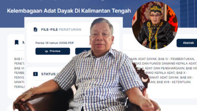 Penggagas Perda Adat, Sadar Ardi : Perlu Seseorang Yang Berkomitmen Tinggi Seperti Prof. Andrie Elia Embang Dalam Pilkada Palangka Raya