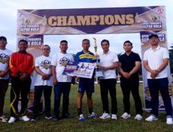 PU Putra Legend Juara Tournamen Sepak Bola U 40 Pj Bupati Barut Cup