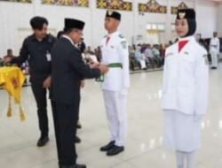 Saat Kukuhkan Anggota Paskibraka, Ini Yang Disampaikan Pj Bupati Murung Raya