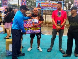 RT 09 Juara I Turnamen Bola Voli Antar RT se Kelurahan Lanjas