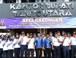 Pj. Bupati Barut Pimpin Apel Peringatan Hari Perhubungan Nasional