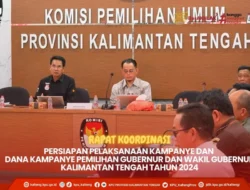 KPU Resmi Rilis Jadwal dan Aturan Dana Kampanye Paslon Cagub Cawagub Kalteng