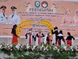 Peringatan HUT Dharma Wanita ke-25 Kabupaten Kotim Dibuka dengan Tarian Spektakuler “Nur Mentaya”