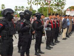 Polres dan Pemkab Murung Raya Gelar Apel dan Patroli Lintas Sektoral Jelang Putusan MK