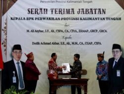 Pj Bupati Hadiri Sertijab Kepala BPK Perwakilan Kalteng, Tegaskan Komitmen Akuntabilitas Keuangan Daerah
