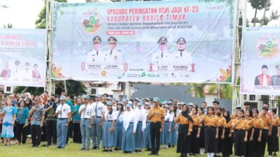 Gubernur Kalteng Pimpin Upacara Hari Jadi ke-23 Barito Timur, Ajak Masyarakat Bergerak Bersama Membangun Daerah