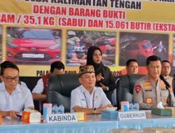 Gubernur Kalteng Beri Bonus Rp50 Juta, Apresiasi Polda Kalteng Sita 35 Kg Sabu