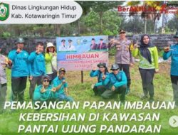 DLH Kotim Perkuat Edukasi Lingkungan di Pantai Ujung Pandaran melalui Survei dan Pemasangan Baliho Imbauan